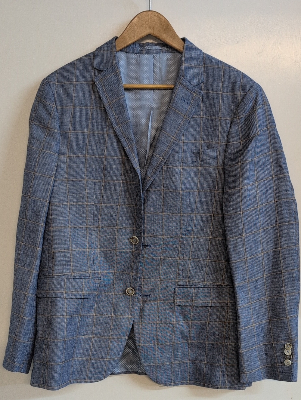 Men's Sand Copenhagen blue blend featuring Angelico Woven In Italy Size 50 EU/IT